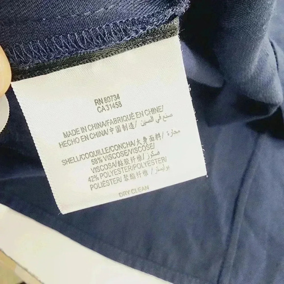 BCBGMaxAzria Draped Neckline Tab sleeve Shift Dress Navy Blue S - Picture 7 of 8